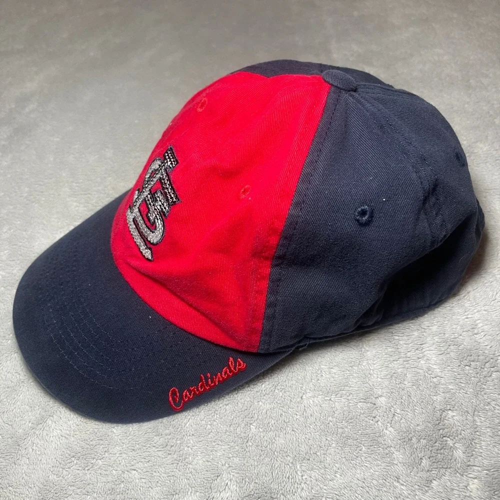 St Louis Cardinals Hat Womens Navy Red Fan Favorite MLB Sequined Logo Adjustable